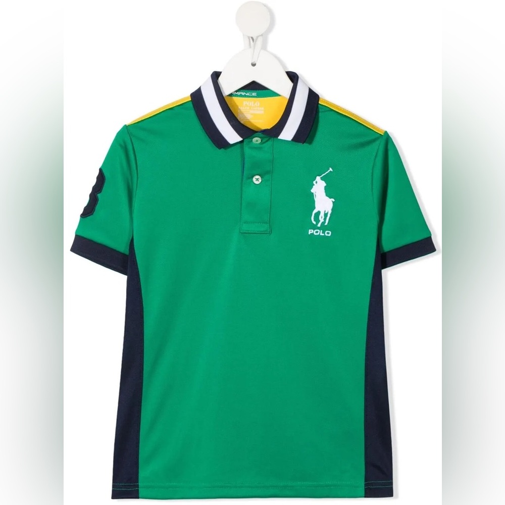 POLO RALPH LAUREN LARGE PONY COLOUR-BLOCK POLO SHIRT |Size 6